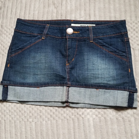 Dkny Dresses & Skirts - DKNY Women's Jean Cuffed Skirt with Pockets Size 7